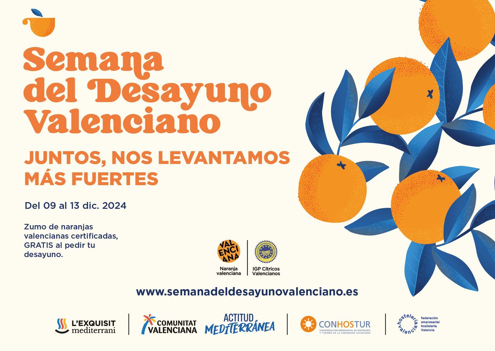 Alenar Bodega Mediterránea participa del 9 al 13 de diciembre en la Semana del Desayuno Valenciano para potenciar el uso de las naranjas locales