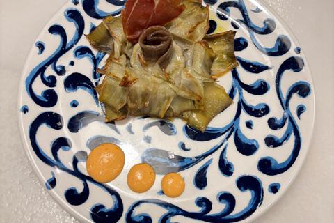 Alcachofa con romescu